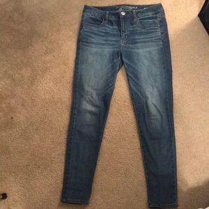 american eagle med wash jegging